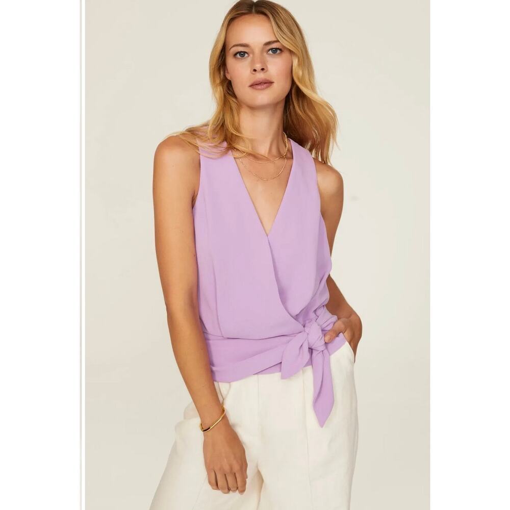 Trina Turk Lavender Wrap Blouse